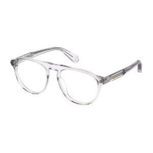 NEW PHILIPP PLEIN EYEGLASSES, TRANSPARENT GRAY UNISEX EYEWEAR VPP016M 06A7